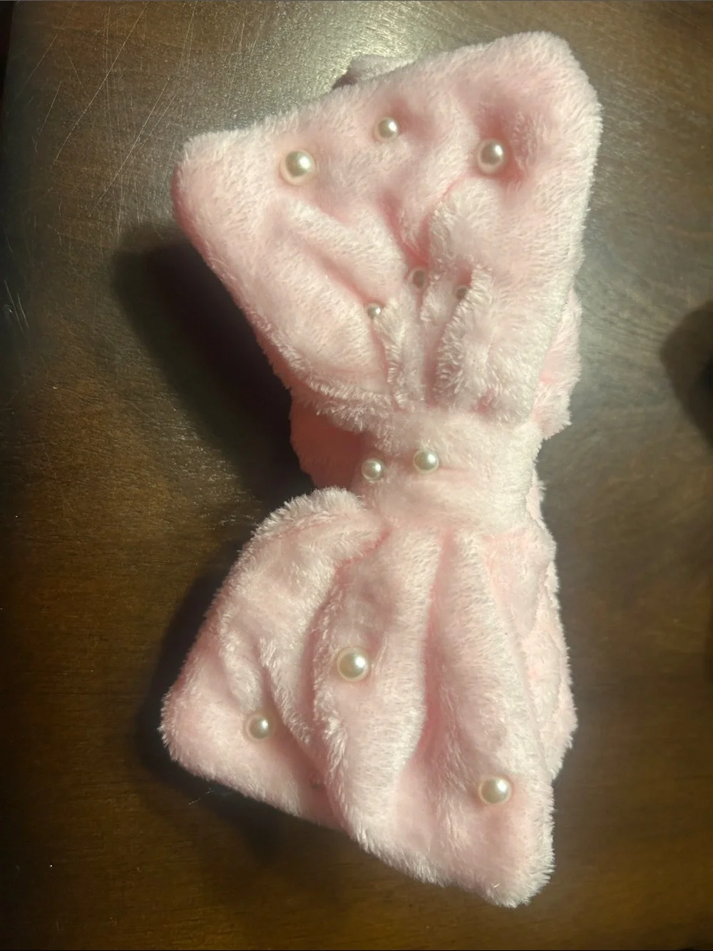 Plush Pink Bow Headband and Assorted Kids Scrunchie Set